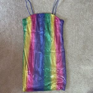 Rainbow Sequin Dress